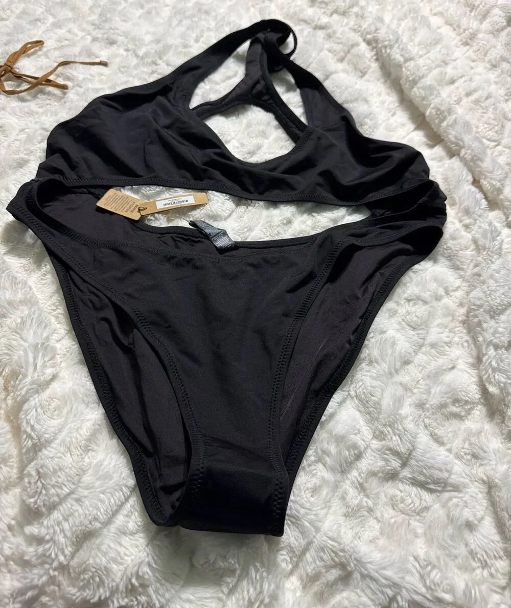 Skims swim Cut Out Monokini Swimsuit one piece Onyx 2x